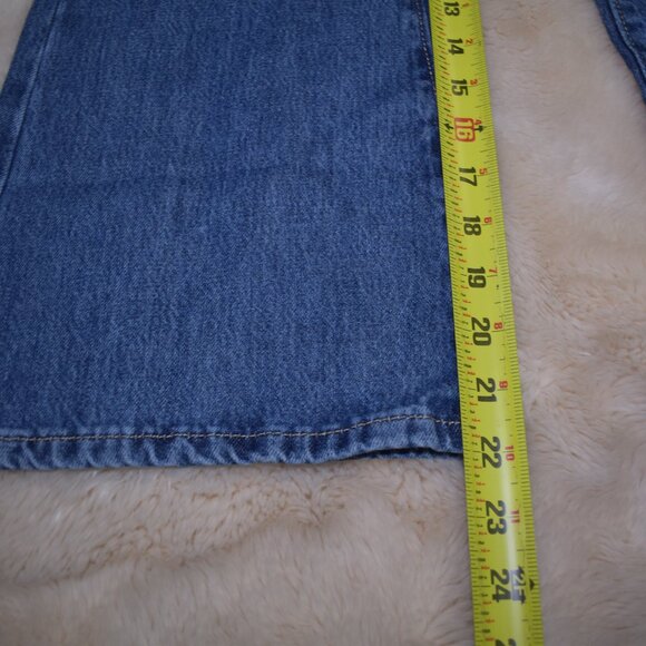 Old Navy Baggy Flare Girls Jeans Size 8 Western Embroidered Denim Wide Leg Loose - Picture 8 of 10